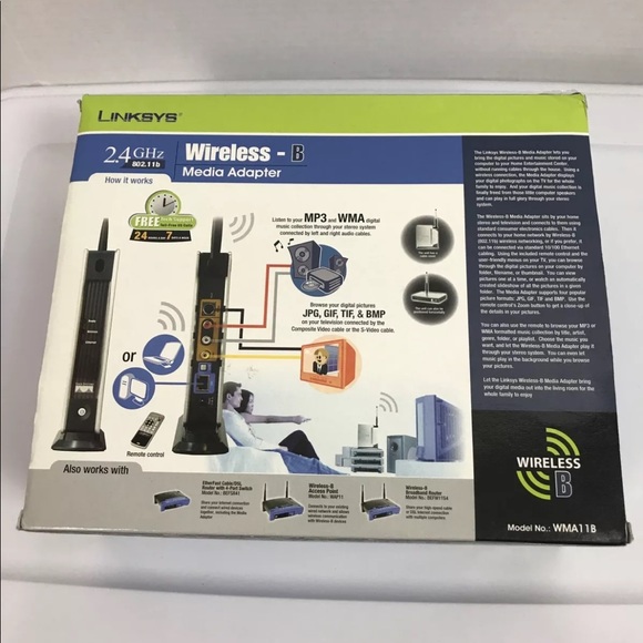 New LinkSys Wireless-B Media Adapter Model WMA11B 11Mbps 2.4 GHz With Opened Box - Picture 4 of 6